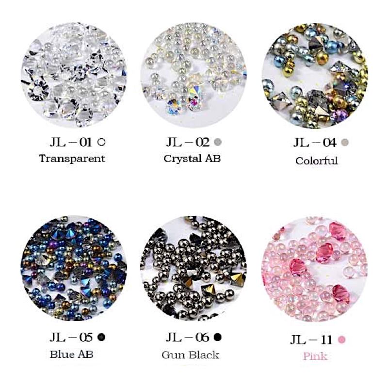 Micro Pixie Caviar Beads And Crystal Rhinestones 5g Jar - NSI Australia