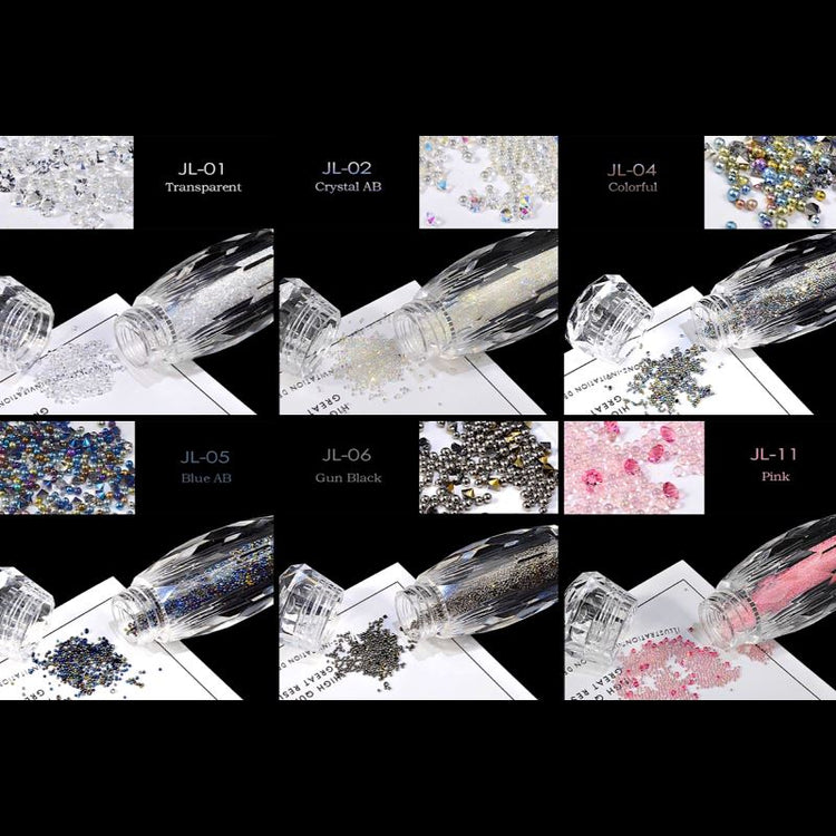 Micro Pixie Caviar Beads And Crystal Rhinestones 5g Jar - NSI Australia
