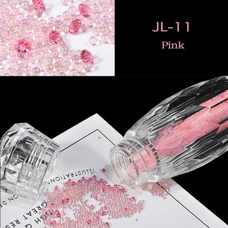 Micro Pixie Caviar Beads And Crystal Rhinestones 5g Jar - NSI Australia