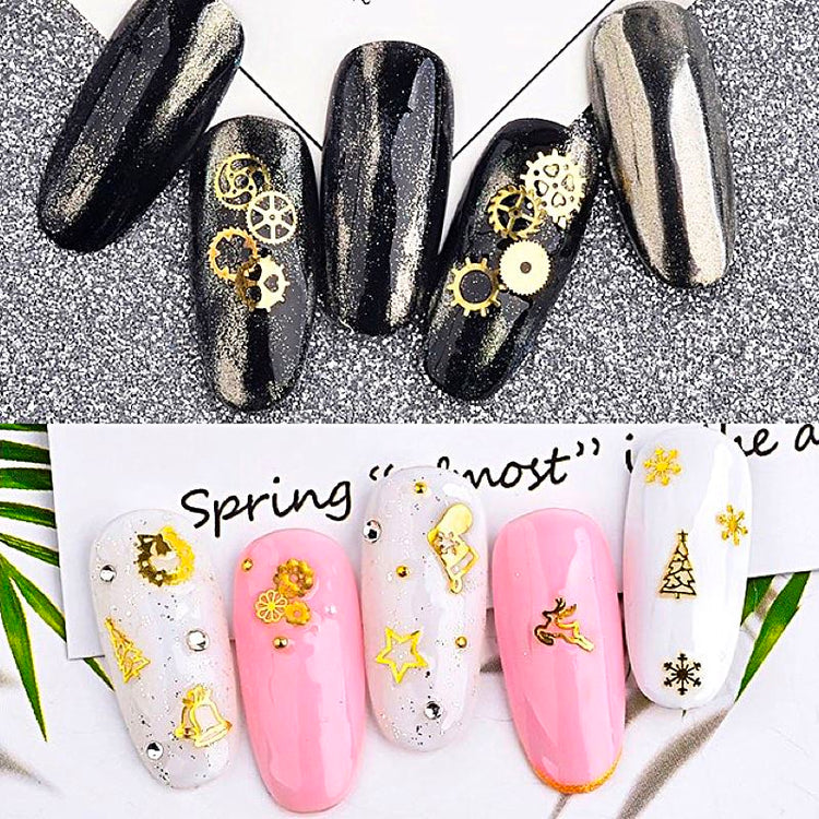 Mix 3D Nail Art Ultra Thin Gold Metal Slices - NSI Australia