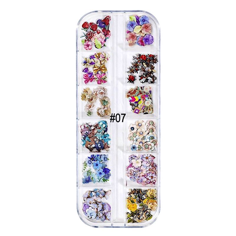 Mix Nail Art Decoration Flowers, Leaves and Butterflies Trays - NSI Australia