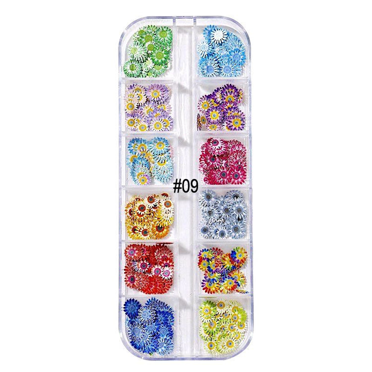 Mix Nail Art Decoration Flowers, Leaves and Butterflies Trays - NSI Australia