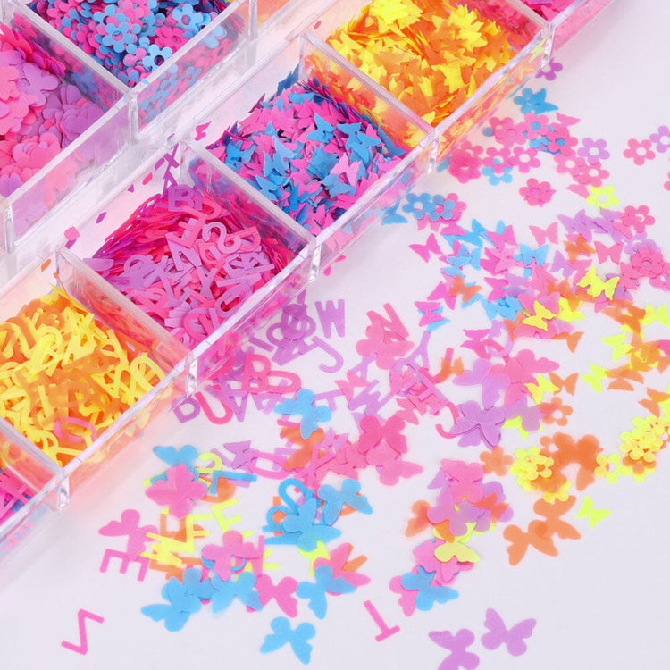 Mixed Colourful Nail Art Decoration Tray - NSI Australia