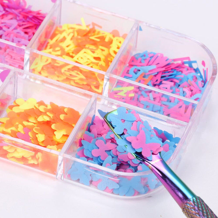 Mixed Colourful Nail Art Decoration Tray - NSI Australia