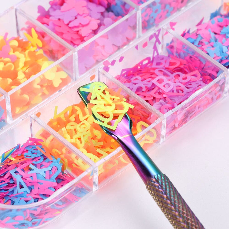 Mixed Colourful Nail Art Decoration Tray - NSI Australia