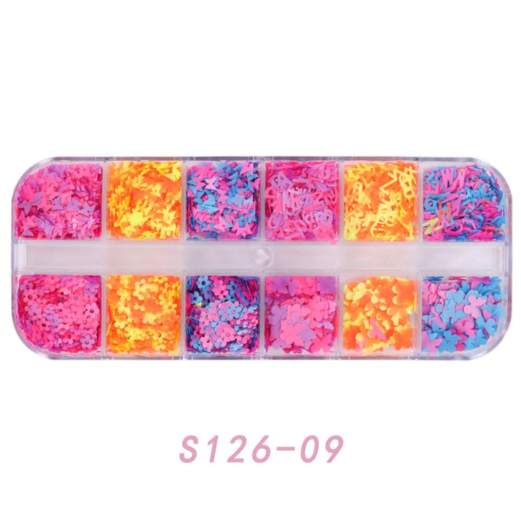 Mixed Colourful Nail Art Decoration Tray - NSI Australia