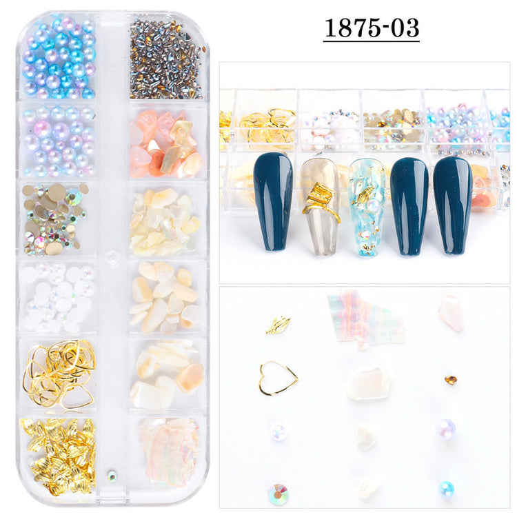 Mixed Style Nail Art 3D Charm Decoration Tray - NSI Australia