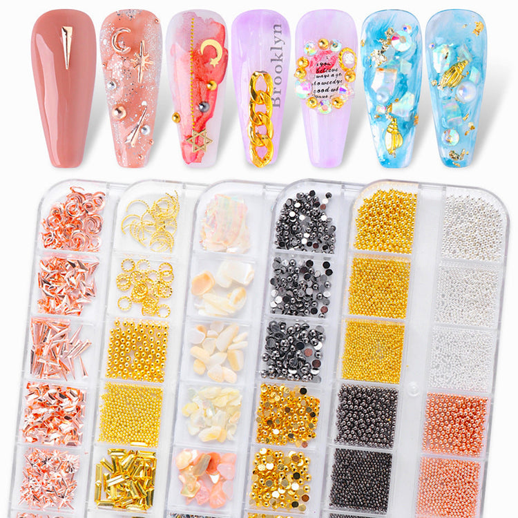 Mixed Style Nail Art 3D Charm Decoration Tray - NSI Australia