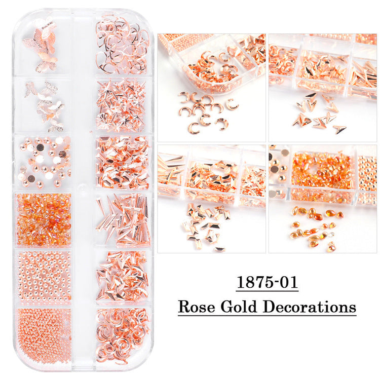 Mixed Style Nail Art 3D Charm Decoration Tray - NSI Australia