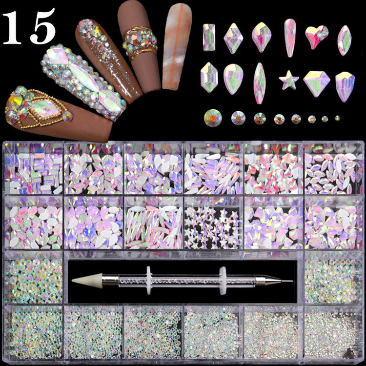 Multi Shaped Luxury Rhinestones Box Set - NSI Australia