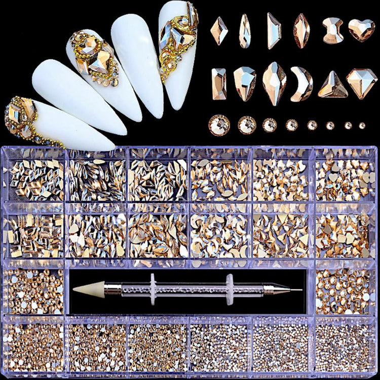 Multi Shaped Luxury Rhinestones Box Set - NSI Australia