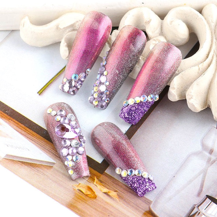 Multicolour Round Nail Rhinestones Trays - NSI Australia