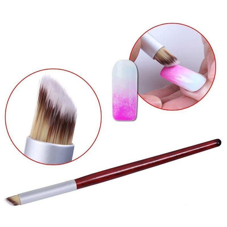 Nail Art Angled Brush For Powder Colour Mixing - NSI Australia