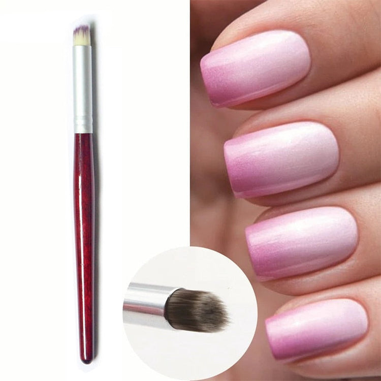 Nail Art Angled Brush For Powder Colour Mixing - NSI Australia