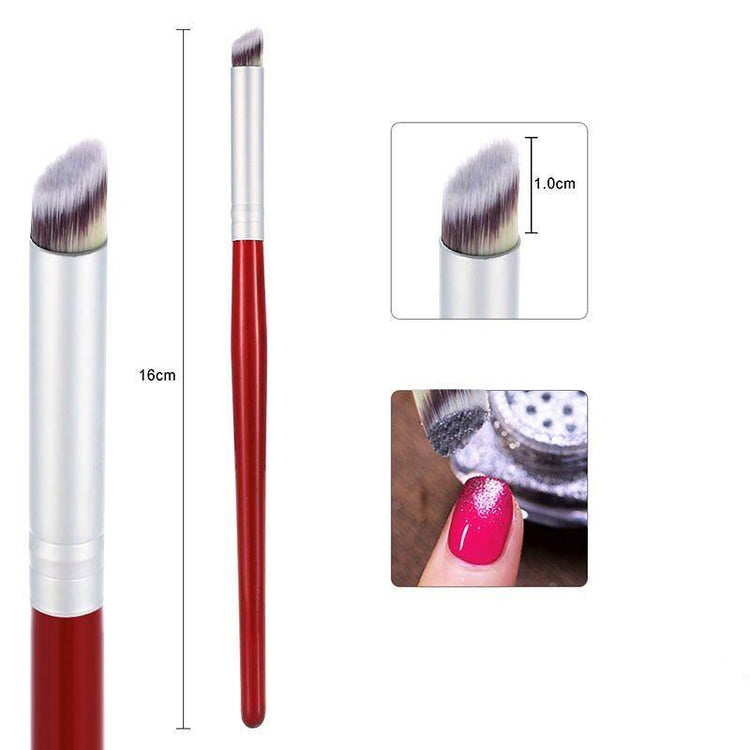 Nail Art Angled Brush For Powder Colour Mixing - NSI Australia
