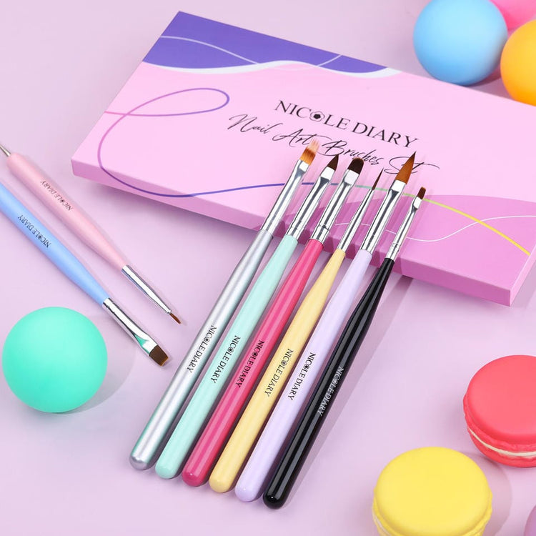 Nail Art Brush Set 8pcs - NSI Australia