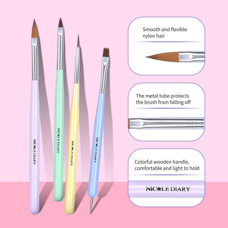 Nail Art Brush Set 8pcs - NSI Australia