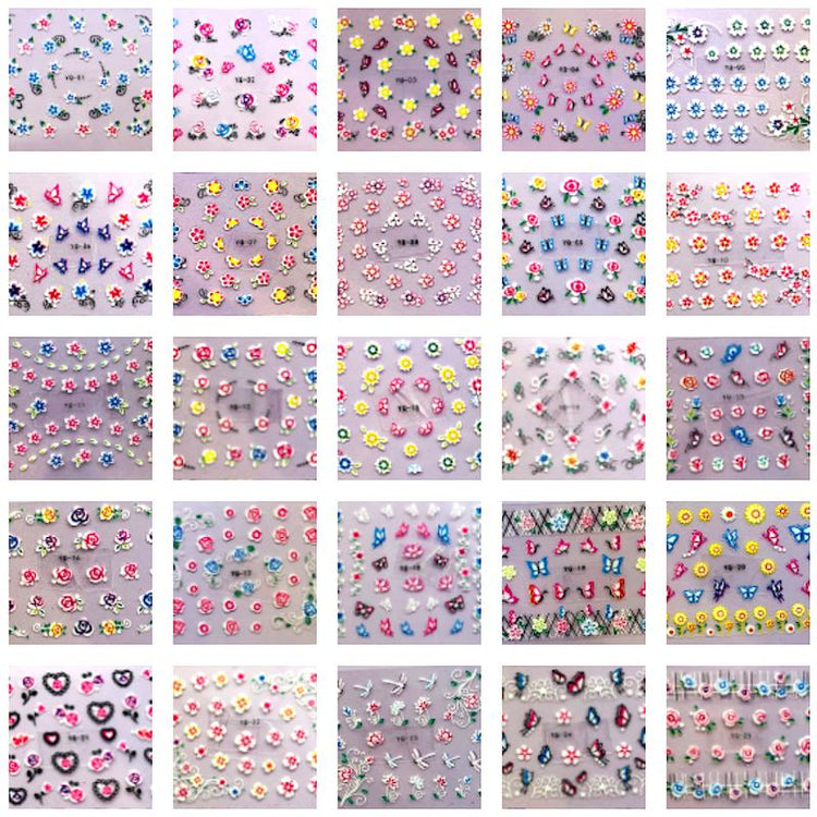 Nail Art HD Stickers YQ 50pcs - NSI Australia