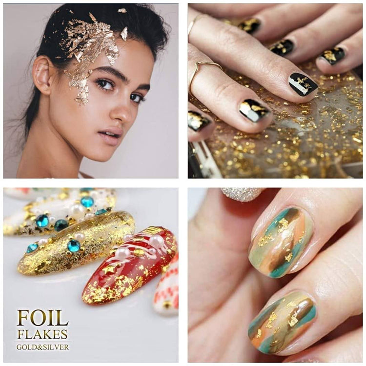 Leaf Foil Nail Art Large Jar - NSI Australia