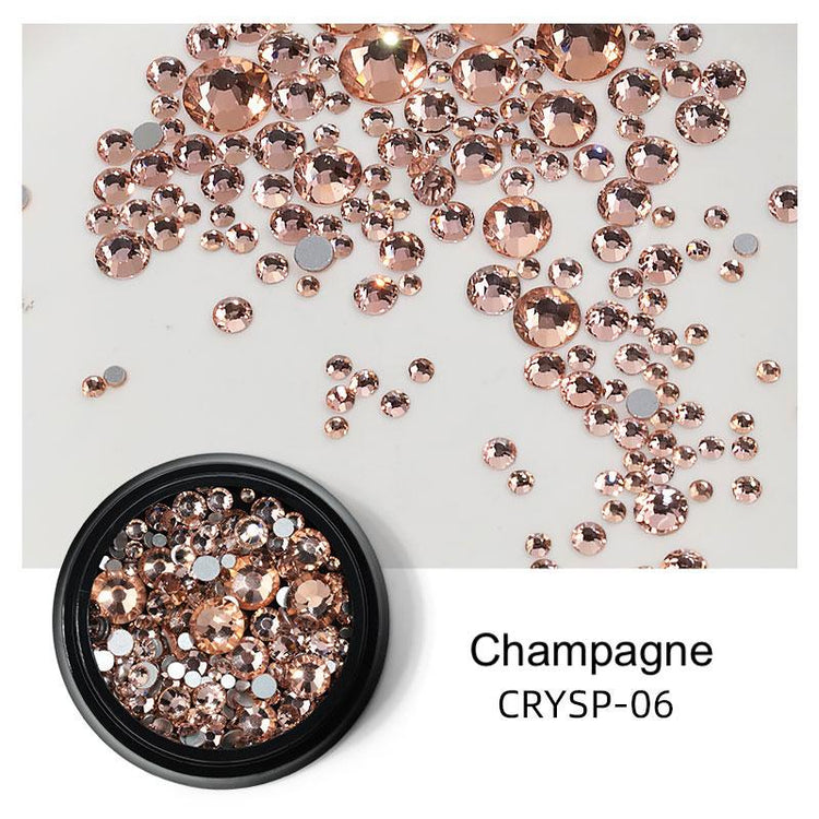 Nail Art Mix Rhinestones Sizes 175pcs - NSI Australia