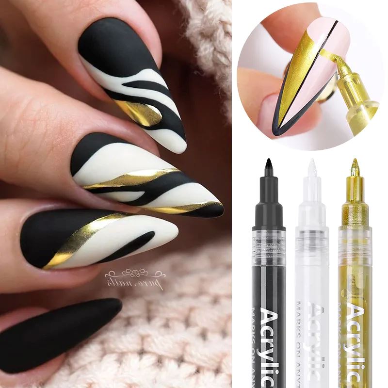Nail Art Pen Pen Gel Nail Polish 12PCS Moxie Nail Art Acrylic Pen