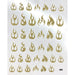 Nail Art Sticker - Glitter Gold Flames - NSI Australia