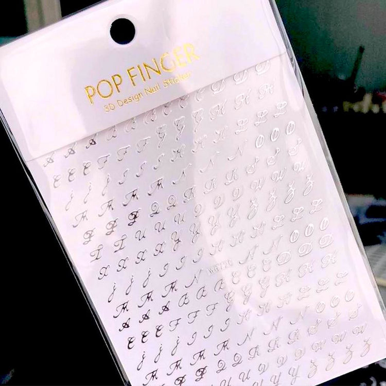 Nail Art Sticker - Letters (Bickham Script) - NSI Australia