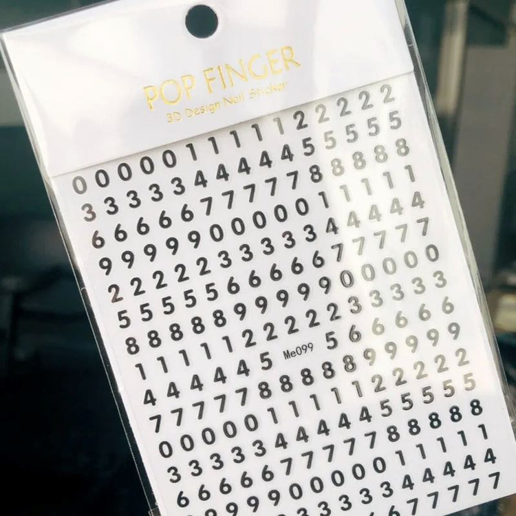 Nail Art Sticker - Numbers - NSI Australia