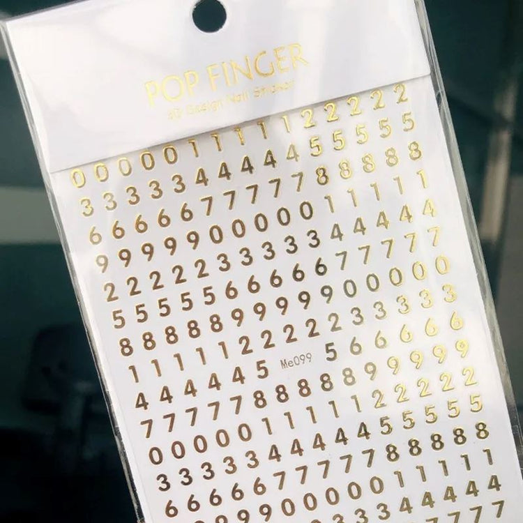 Nail Art Sticker - Numbers - NSI Australia