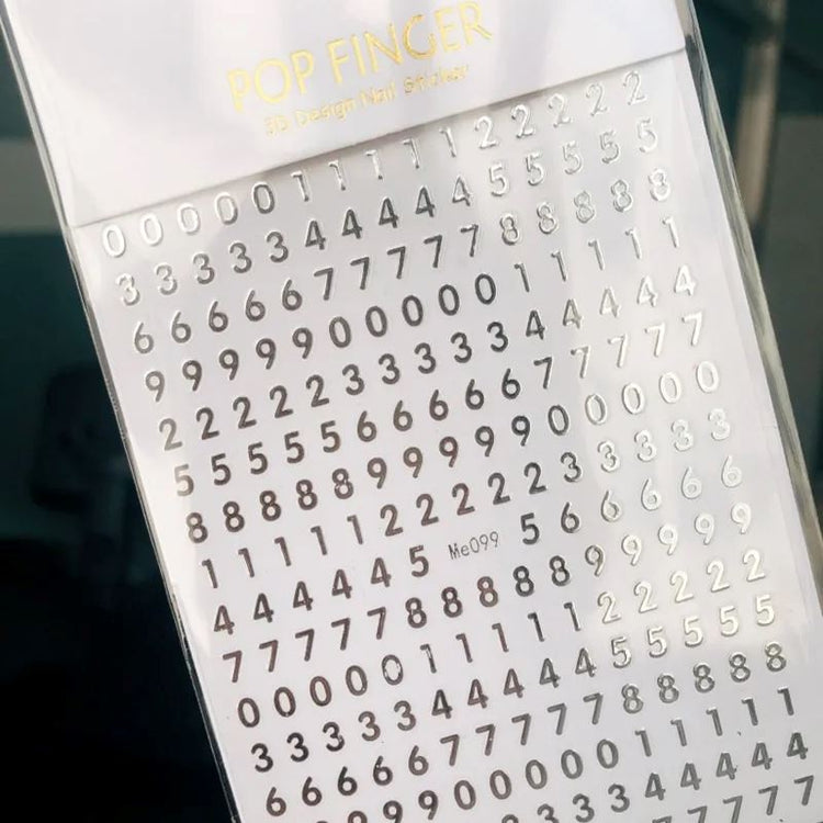 Nail Art Sticker - Numbers - NSI Australia