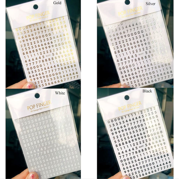 Nail Art Sticker - Numbers - NSI Australia