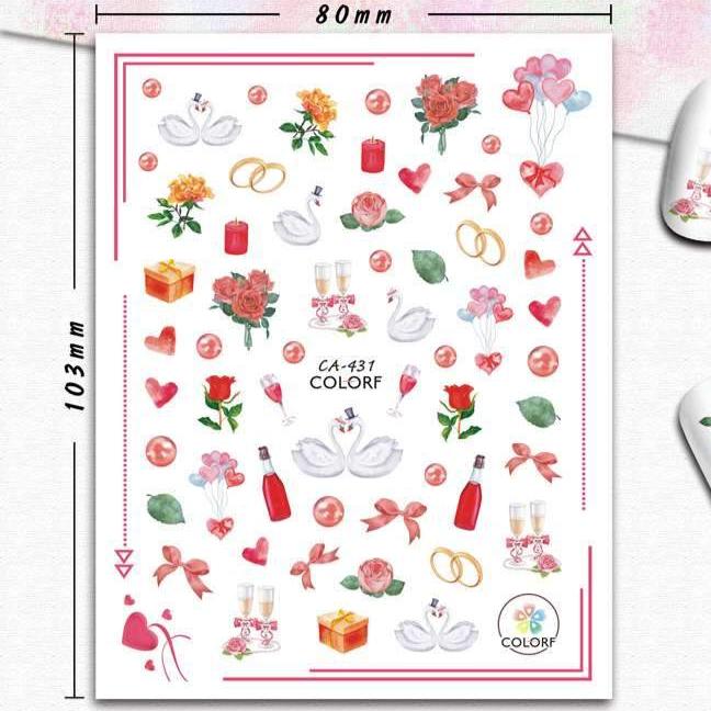 Nail Art Stickers CA COLORF - NSI Australia