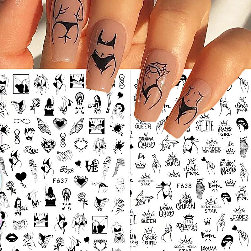 Nail Art Stickers - GIRL - NSI Australia