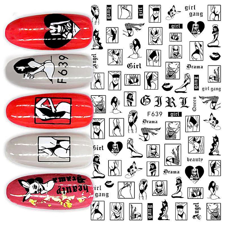 Nail Art Stickers - GIRL - NSI Australia