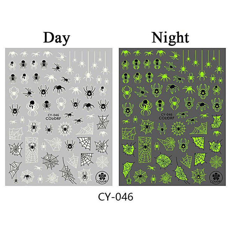 Nail Art Stickers - Halloween Glow in the Dark - NSI Australia