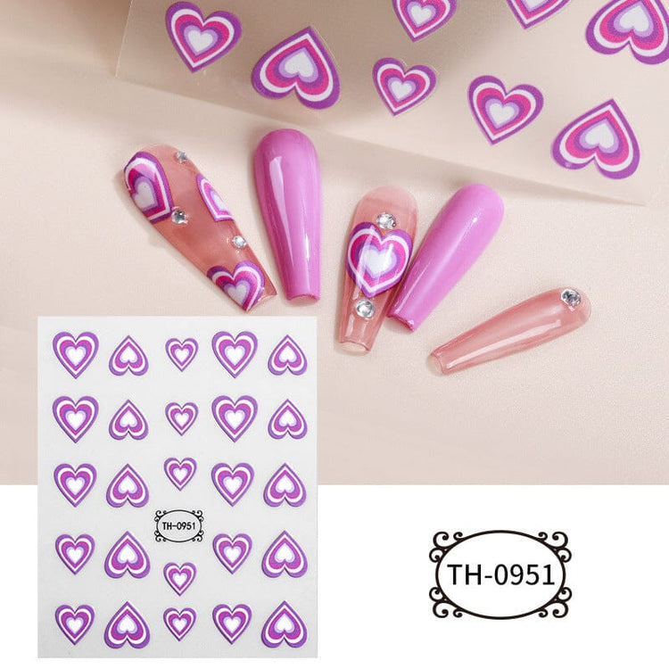 Nail Art Stickers - Hearts - NSI Australia