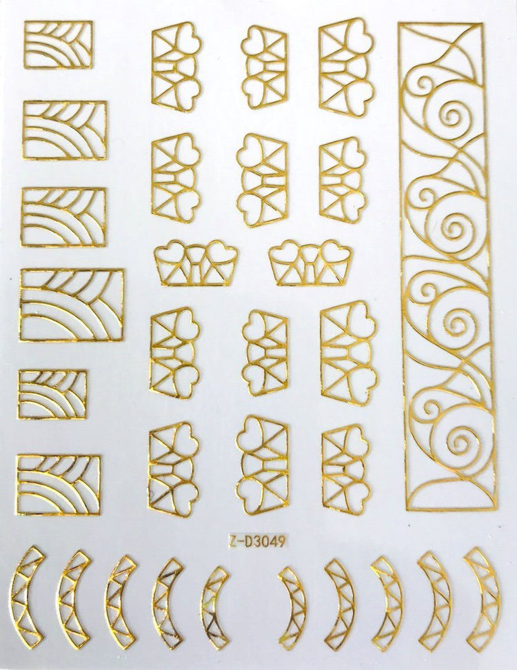 Nail Art Stickers LINES Collection - NSI Australia