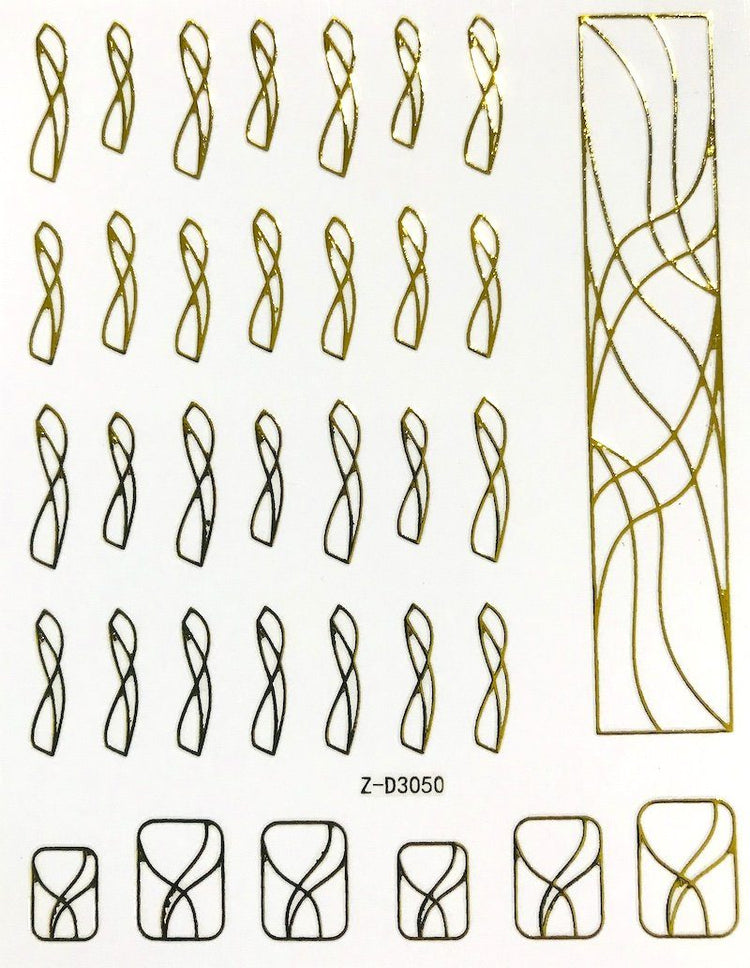 Nail Art Stickers LINES Collection - NSI Australia
