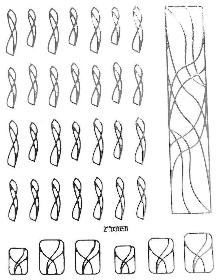 Nail Art Stickers LINES Collection - NSI Australia