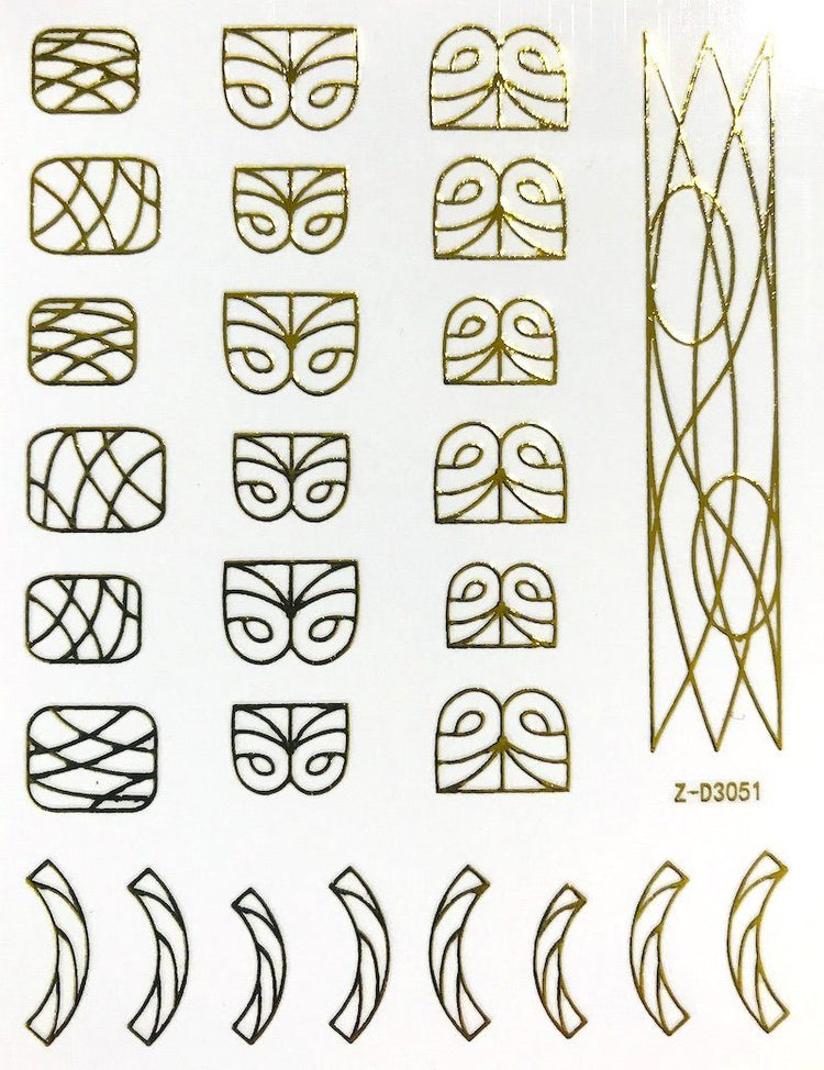 Nail Art Stickers LINES Collection - NSI Australia