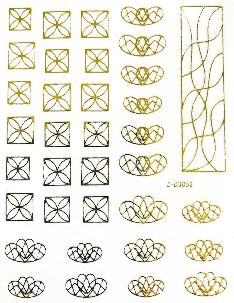 Nail Art Stickers LINES Collection - NSI Australia