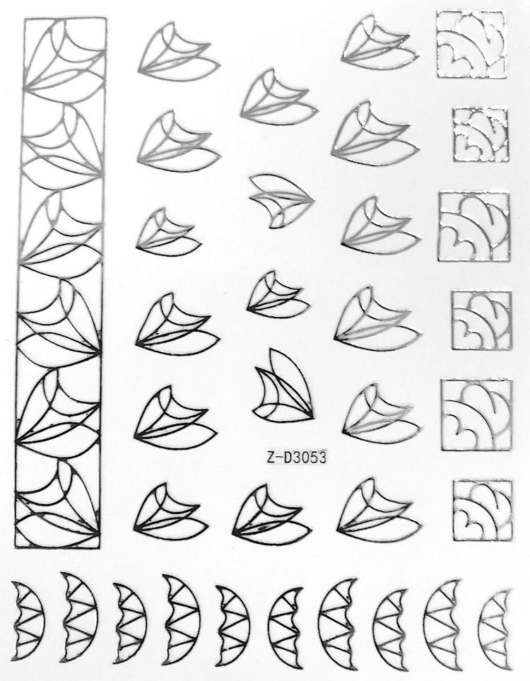 Nail Art Stickers LINES Collection - NSI Australia