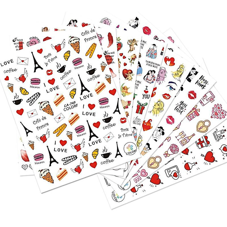 Nail Art Stickers - PARIS & LOVE - NSI Australia