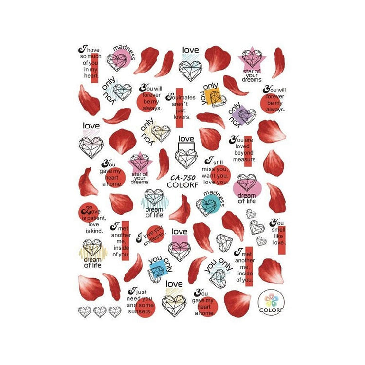 Nail Art Stickers - PARIS & LOVE - NSI Australia