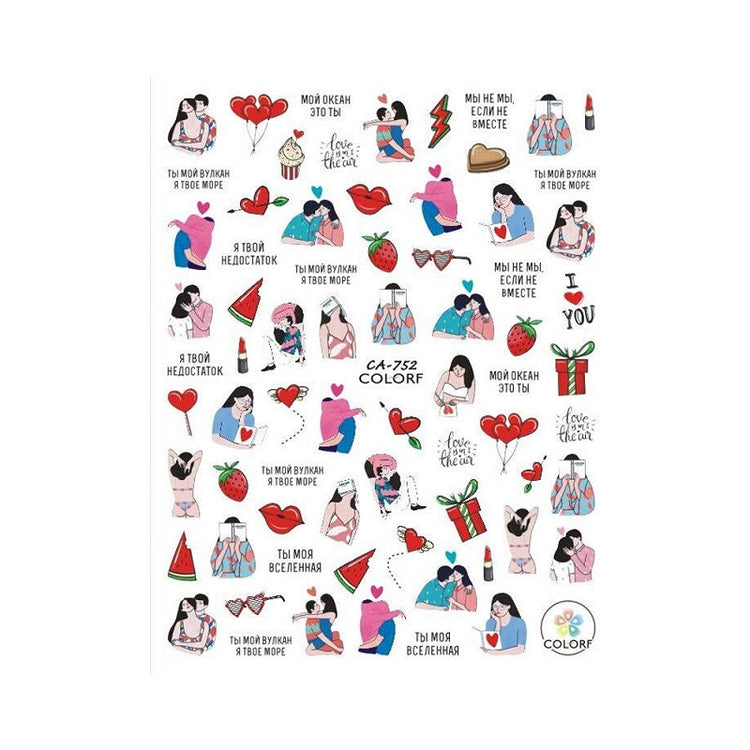 Nail Art Stickers - PARIS & LOVE - NSI Australia