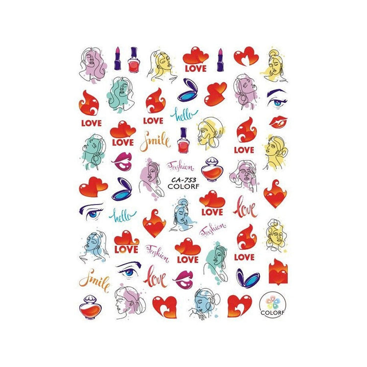 Nail Art Stickers - PARIS & LOVE - NSI Australia