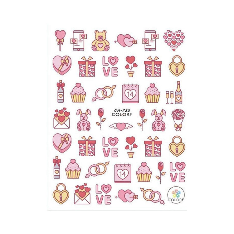 Nail Art Stickers - PARIS & LOVE - NSI Australia