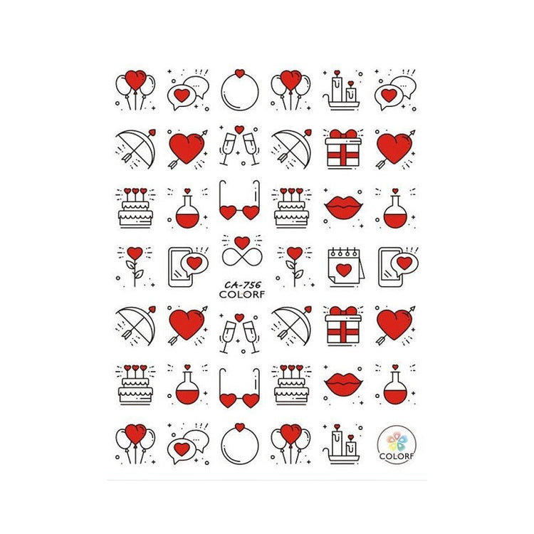 Nail Art Stickers - PARIS & LOVE - NSI Australia