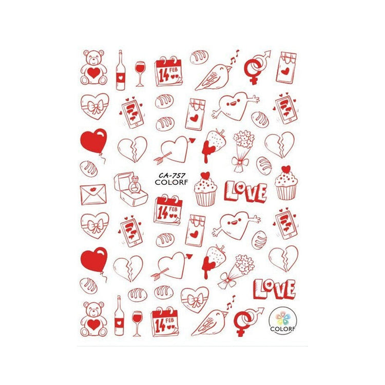 Nail Art Stickers - PARIS & LOVE - NSI Australia