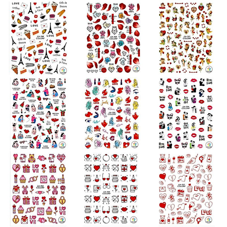 Nail Art Stickers - PARIS & LOVE - NSI Australia